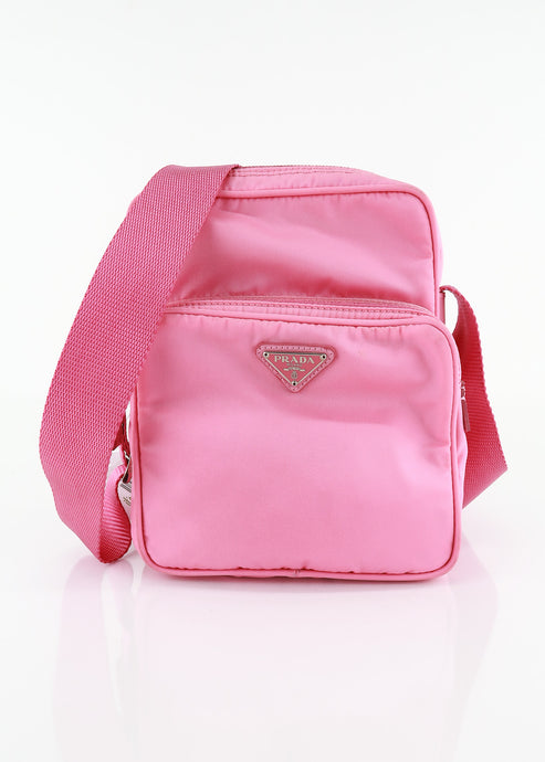 Prada Nylon Vela Sport Crossbody Light Pink