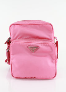 Prada Nylon Vela Sport Crossbody Light Pink