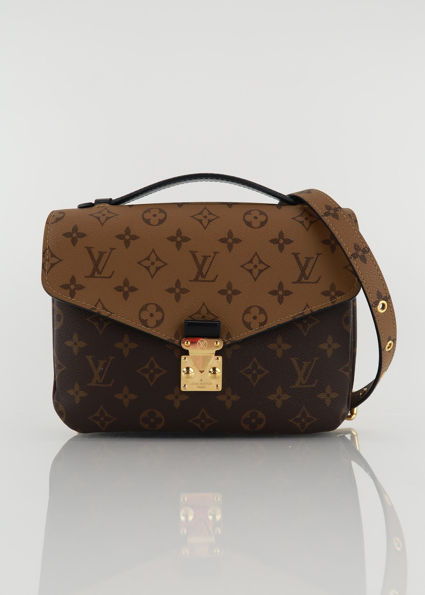 Louis Vuitton Reverse Monogram Pochette Metis *Full Set + Bandeau* – DAC