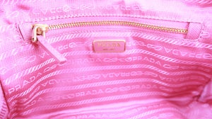 Prada Canvas Canapa Pouch Pink