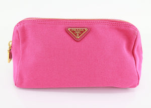 Prada Canvas Canapa Pouch Pink