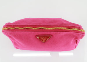 Prada Canvas Canapa Pouch Pink