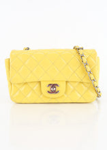 Load image into Gallery viewer, Chanel Mini Matelasse Flap Patent Yellow