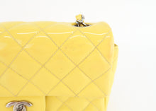 Load image into Gallery viewer, Chanel Mini Matelasse Flap Patent Yellow