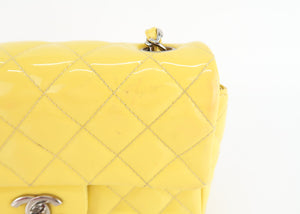 Chanel Mini Matelasse Flap Patent Yellow