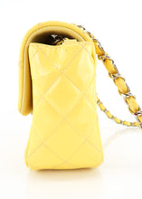 Load image into Gallery viewer, Chanel Mini Matelasse Flap Patent Yellow