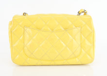 Load image into Gallery viewer, Chanel Mini Matelasse Flap Patent Yellow