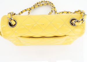 Chanel Mini Matelasse Flap Patent Yellow