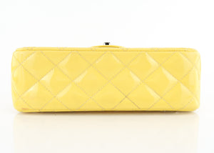 Chanel Mini Matelasse Flap Patent Yellow