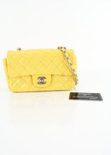 Load image into Gallery viewer, Chanel Mini Matelasse Flap Patent Yellow