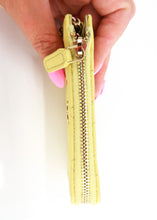 Load image into Gallery viewer, Chanel Caviar Zipped Key Pouch Yellow