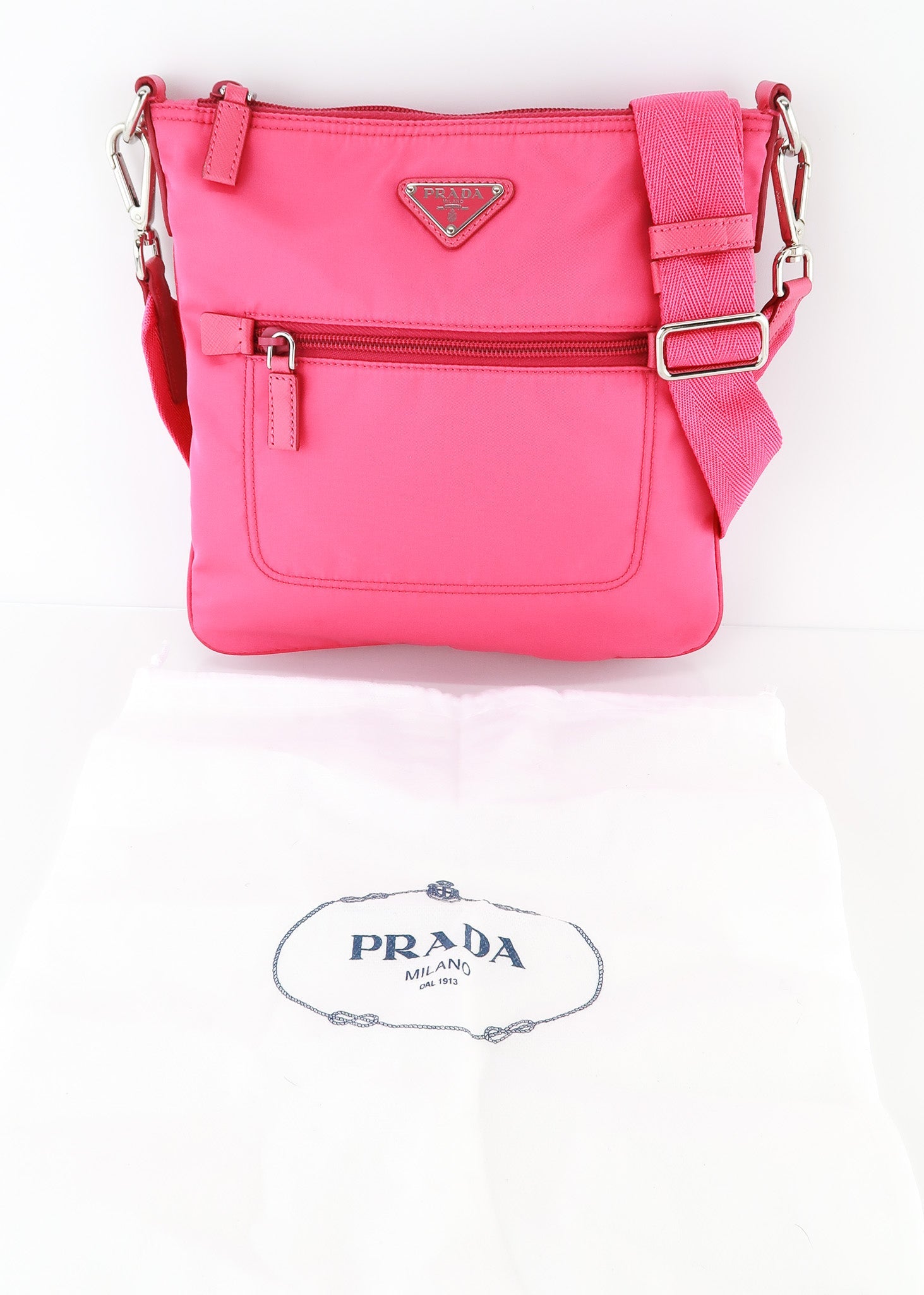 Prada pink nylon crossbody Clearance