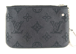 Louis Vuitton Monogram Mahina Key Pouch Black