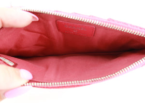 Chanel Caviar Flat Wallet Pink Red