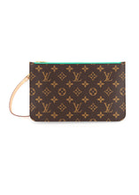 Load image into Gallery viewer, Louis Vuitton Monogram Neverfull Pochette Turquoise Limited Edition