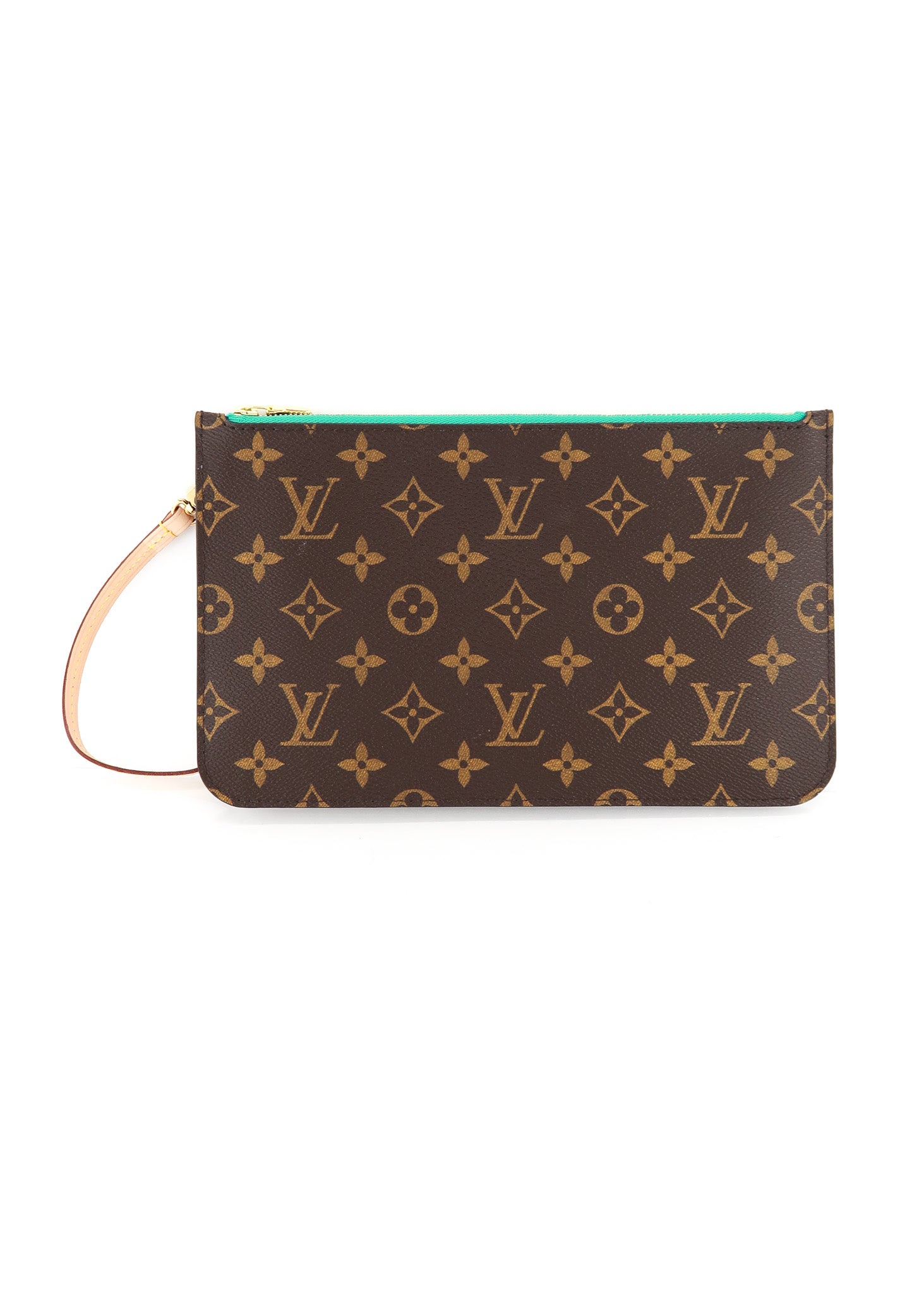Louis Vuitton Monogram Neverfull Pochette Turquoise Limited