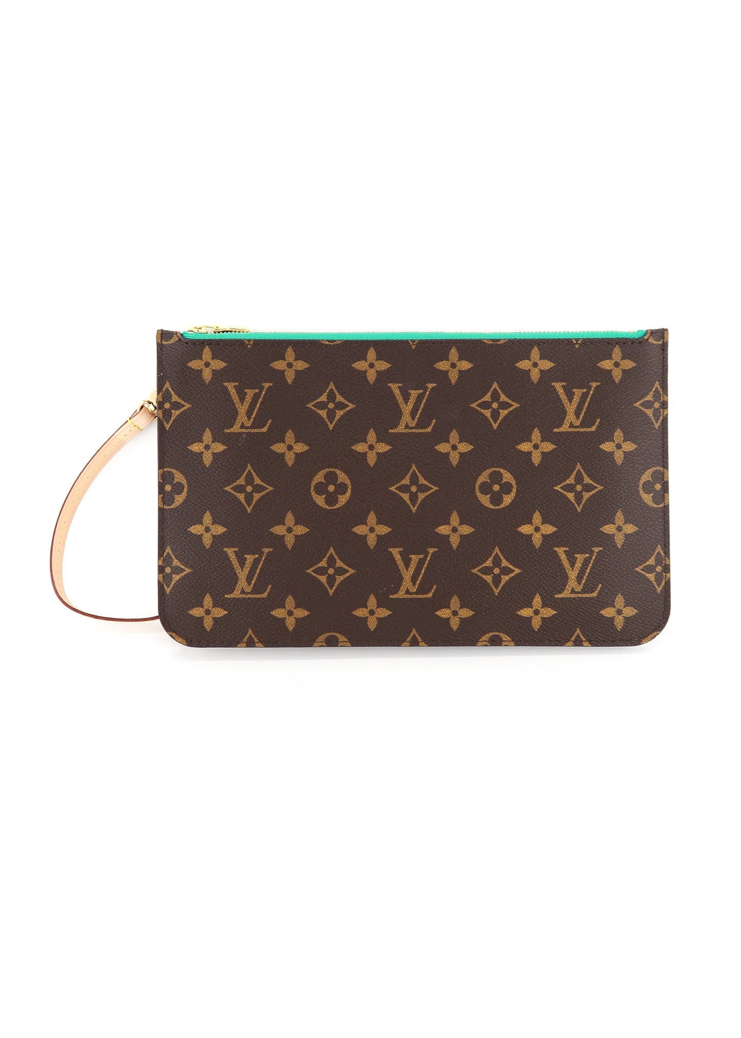 Louis Vuitton Monogram Neverfull Pochette Turquoise Limited Edition