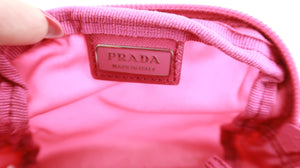 Prada Nylon Small Pouch Pink