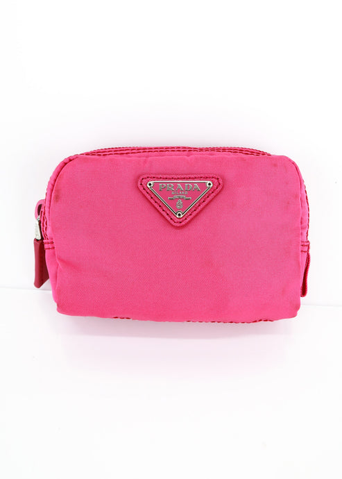 Prada Nylon Small Pouch Pink