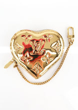 Load image into Gallery viewer, Louis Vuitton Vernis Monogram Heart Coin Case Miroir Gold