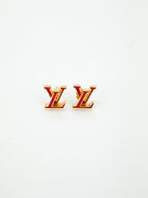 Load image into Gallery viewer, Louis Vuitton Iconic Enamel Earrings Pink Gold