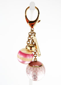 Louis Vuitton Bijoux Sac Mini Lin Bag Charm Pink