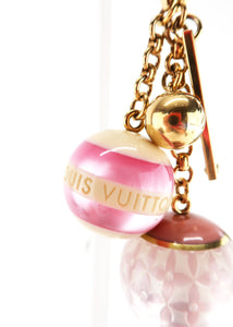 Louis Vuitton Bijoux Sac Mini Lin Bag Charm Pink