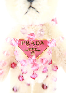 Prada Sequin Teddy Bag Charm Pink