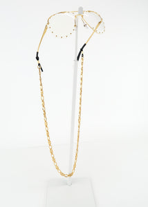 Louis Vuitton Monogram Flower Sunglasses Chain Gold