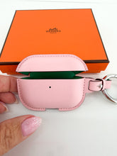 Load image into Gallery viewer, Hermes Case for AirPods Pro 2 Swift Leather Rose Sakura/Menthe