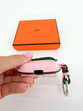 Load image into Gallery viewer, Hermes Case for AirPods Pro 2 Swift Leather Rose Sakura/Menthe