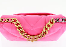 Load image into Gallery viewer, Chanel 19 Lambskin Quilted Medium Flap Hot Pink