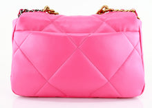 Load image into Gallery viewer, Chanel 19 Lambskin Quilted Medium Flap Hot Pink