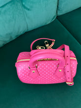 Load image into Gallery viewer, Louis Vuitton Calfskin Nanogram Embossed Speedy Bandouliere 20 Rose