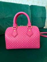 Load image into Gallery viewer, Louis Vuitton Calfskin Nanogram Embossed Speedy Bandouliere 20 Rose