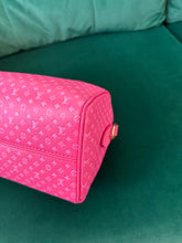 Load image into Gallery viewer, Louis Vuitton Calfskin Nanogram Embossed Speedy Bandouliere 20 Rose