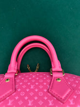 Load image into Gallery viewer, Louis Vuitton Calfskin Nanogram Embossed Speedy Bandouliere 20 Rose