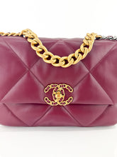 Load image into Gallery viewer, Chanel 19 Quilted Lambskin Medium Flap Bordeaux