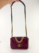 Load image into Gallery viewer, Chanel 19 Quilted Lambskin Medium Flap Bordeaux