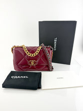 Load image into Gallery viewer, Chanel 19 Quilted Lambskin Medium Flap Bordeaux