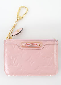 Louis Vuitton Monogram Vernis Cles Key Pouch Rose Ballerine