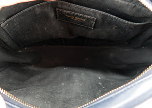 Saint Laurent Calfskin Lou Camera Bag Navy