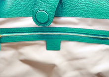 Load image into Gallery viewer, Gucci Ophidia Medium Calfskin Raffia Shopping Tote Emerald Green