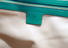 Load image into Gallery viewer, Gucci Ophidia Medium Calfskin Raffia Shopping Tote Emerald Green