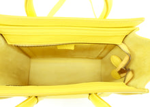 Load image into Gallery viewer, Celine Drummed Calfskin Nano Luggage Citron Yellow