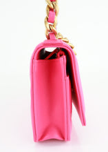 Load image into Gallery viewer, Chanel 19 Lambskin Wallet On a Chain Hot Pink