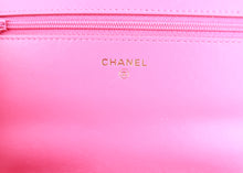 Load image into Gallery viewer, Chanel 19 Lambskin Wallet On a Chain Hot Pink