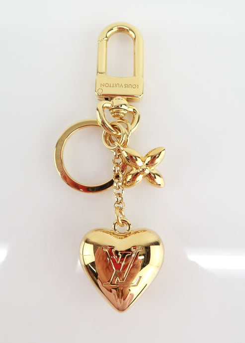 Louis Vuitton Satin Heart Bag Charm And Key Holder