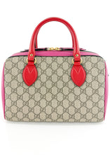 Load image into Gallery viewer, Gucci Supreme Canvas 2 Way Bag Pink Red