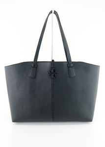 Tory Burch McGraw Large Leather Tote Black